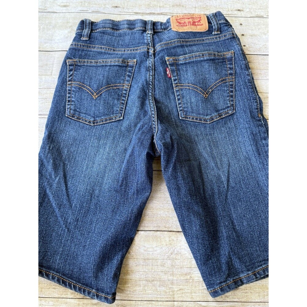 Boys Levi's Red Tag Blue Jean Shorts (Size 14 Boys) Adjustable Waist Denim Clean